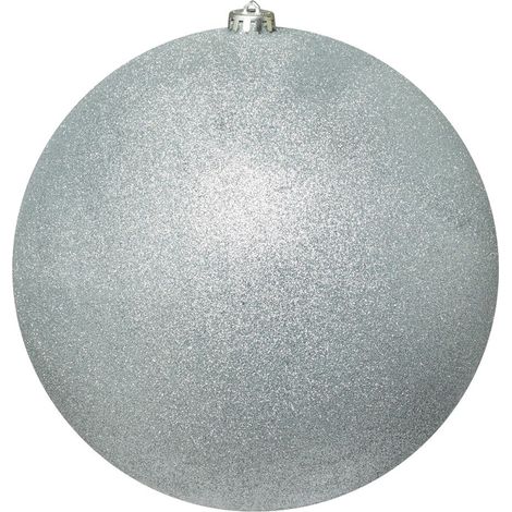 Maxi Boule de noël D 25 cm Argent pailleté - Feeric Christmas (1/2)