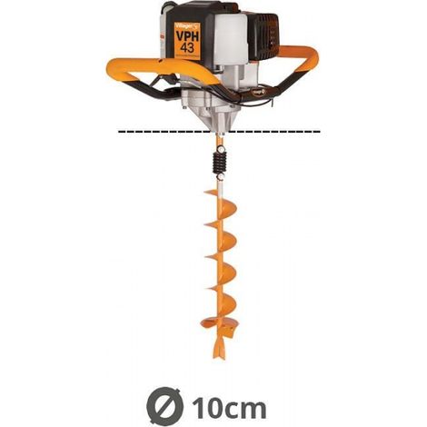 Tarière thermique 43cc 2 temps Villager VPH 43 mèches 10cm (1/5)