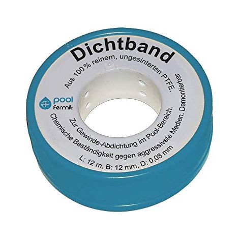 Nastro di tenuta in PTFE, nastro PTFE per metallo e filettatura in plastica, adatto per piscine, piscine, impianti domestici e industriali.