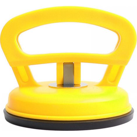 Extractor de abolladuras, herramienta para eliminar abolladuras de carrocería, con ventosa y mango, 12 cm de diámetro (amarillo) (1/4)