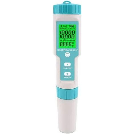 Pool Salinity Tester pH and Salt Water Salinity Meter 7-in-1 Digital Tester Pool pH and Salinity Tester (1/5)