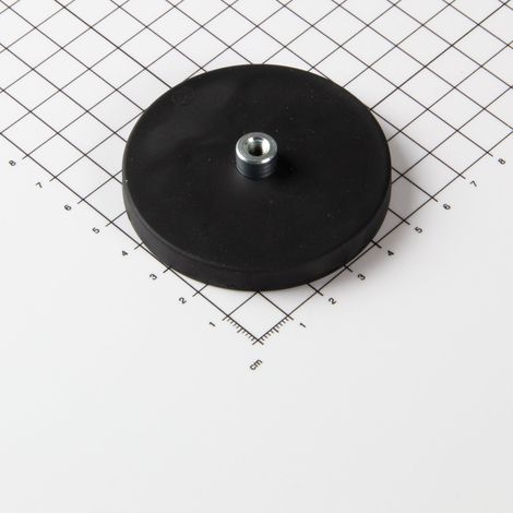 Magna-C Gummiertes Magnetsystem Ø66x8,5mm mit Gewindebuchse (1/4)