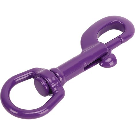 Mousquetons à œillet pivotants ronds de 90 mm (3,5 pouces) en acier inoxydable 316, pour la plongée, le gréement marin et comme porte-clés, violet. (1/5)