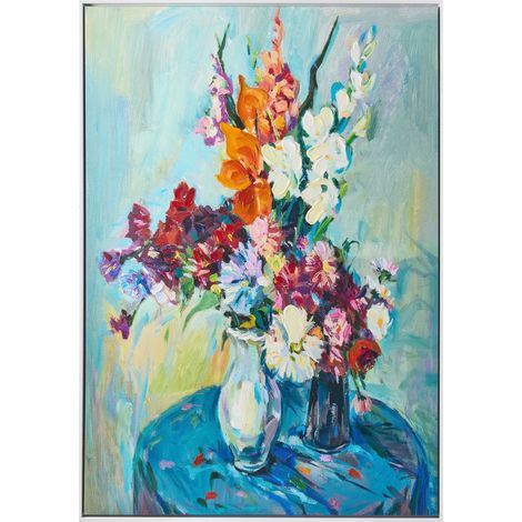Canvas KINSALE Blumenmuster Blau