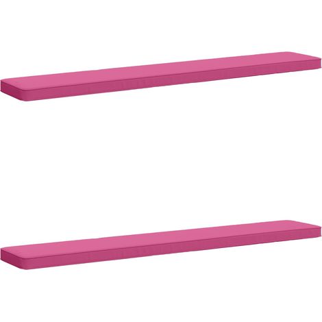 Cojines para banco de 2 piezas VUGHT 2 uds. 100% Poliéster Rosa vidaXL