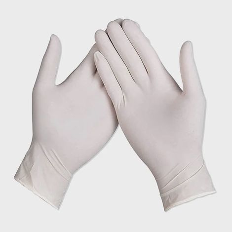 Latex Disposable Gloves, Powdered, Medium, 100 Pack