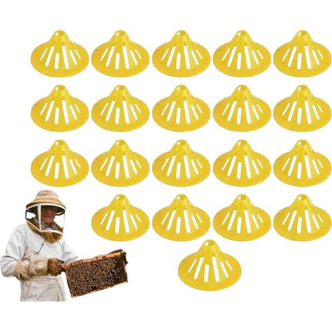 Caches de sortie coniques pour ruches, lot de 20, outils de sortie à sens unique pour abeilles à l'entrée de ruche, matériel apicole plastique étanche, couvercles de sortie coniques pour distributeurs (1/5)