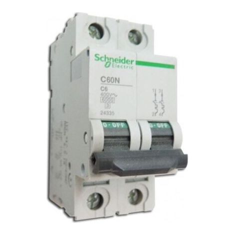 Disjoncteur 6A 2P courbe C 6kA C60N (équivalent au C60N 24200 MULTI9) 24335