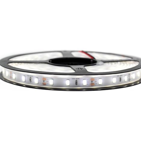 Sysled – Ruban LED 5630 60 LEDs/m 5m blanc froid étanche IP67 – Pour installations extérieures – 1680 lumens/m – Dimmable avec variateur