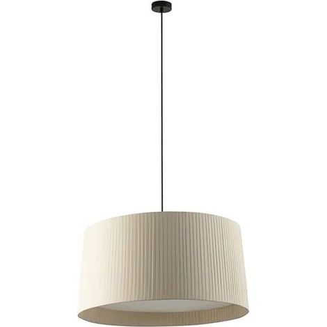 Faro Samba Simple Zylindrische Pendel-Deckenleuchte Mattschwarz, Beige 3x E27 (1/4)