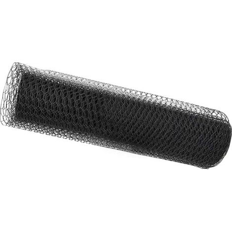 Clôture hexagonale, grise, 0,4 m x 10 m, en PVC.