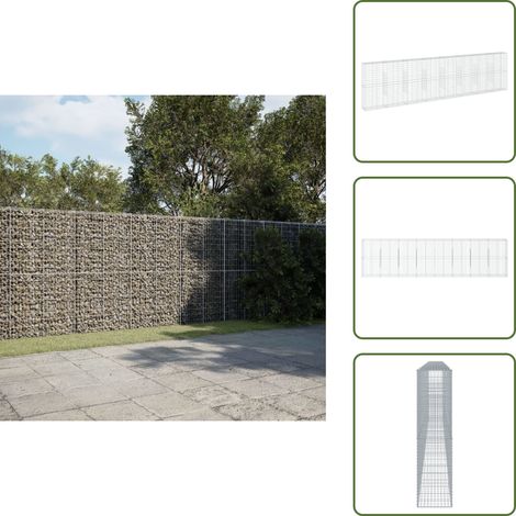 vidaXL Gabione mit Deckel 800x50x200 cm Verzinktes Eisen (1/5)