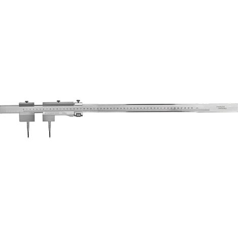 Stangenzirkel mit Feineinstellung mit HM Spitzen flacher Stange 500 mm