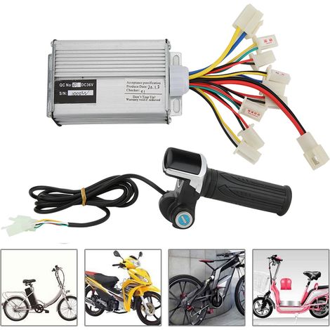 Contrôleur Vélo Électrique 36V 1000W, Poignée Accélérateur LCD avec Indicateur de Niveau de Batterie