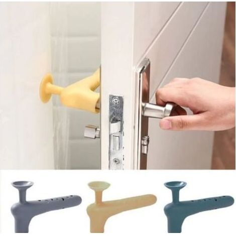 Lot de 3 housses de protection antistatiques et anti-chocs pour poignées de porte – En silicone souple, sans risque pour les surfaces, idéales pour portes intérieures, bureaux et espaces publics (1/5)