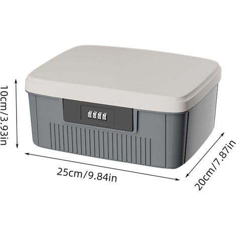 Scatola portaoggetti medica a 2 strati con serratura a combinazione, 25 × 20 × 10 cm, cassetta di pronto soccorso, doppio strato, scatola per medicinali, organizer medico, scatola portaoggetti (1/4)
