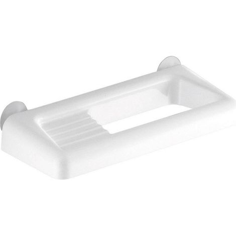 Portasapone da muro con Portasalviette 30 cm in resina bianco - 8012 (1/2)