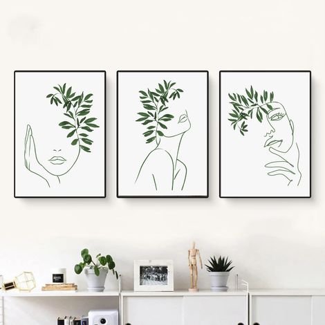 Lot de 3 posters bohémiens ensemble de posters esthétiques avec plantes décoration murale bohème images sans cadre Poster 06 30 x 40 cm (1/5)