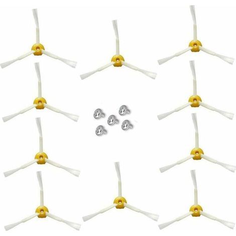Cepillo lateral Ulisem para iRobot Roomba series 500, 600 y 700 (rojo, 10 unidades, cepillo lateral de 3 brazos) (1/5)