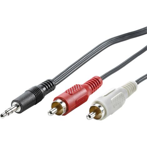 Value 11.99.4341 Klinke Audio Anschlusskabel [1x Klinkenstecker 3.5 mm - 2x Cinch-Stecker] 1.50 m Sc