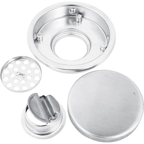 Bonde de sol ronde en acier inoxydable anti-odeurs pour salle de bain, cuisine et balcon. (1/5)