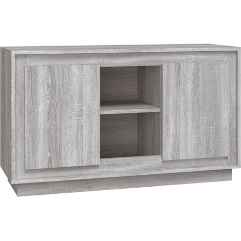 Credenza credenza cassettiera mobile contenitore organizer cucina soggiorno soggiorno Sonoma 102 x 35 x 60 cm derivati del legno grigio 020036270