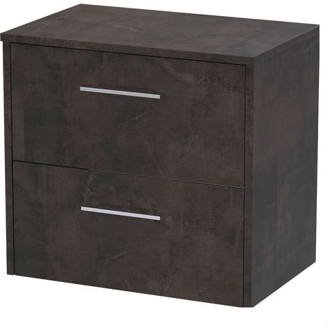 Winshill Contemporary 2 Drawer Wall Hung Vanity Unit with Worktop, 600mm