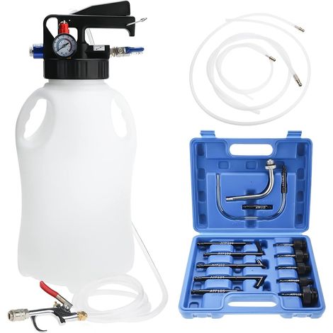 Remplissage Boite de Vitesses, 10L Automatique Pompe Extraction et Distribution de Huile Transmission, Outil Remplissage Hulie Boite de Vitesse avec 13 ATF Adaptateurs pour Voiture (1/5)
