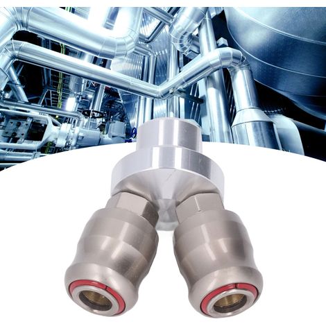 Raccord rapide pneumatique bidirectionnel rond autobloquant antidéflagrant de type C pour tuyau d'air, compresseur d'air, accessoires de pompe à air, mini clé à air (1/5)