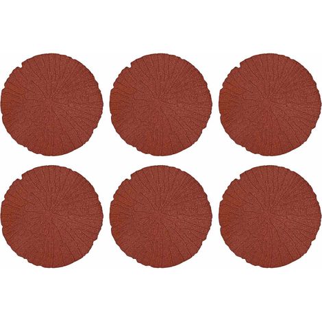 Stepping Stone 6 pcs Red Ø 45 x 1.8 cm Rubber vidaXL