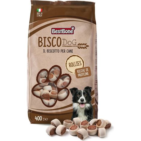 1kg (Sac) Rouleaux de Biscuits: ROLLIES Biscuits de blé complet riches en protéines pour chiens (1/3)