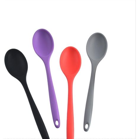 Lot de 4 Cuillères en Silicone pour Bébé et Enfant, Outil de Repas Complémentaire, Dimensions 27 x 5 x 5 cm (1/4)