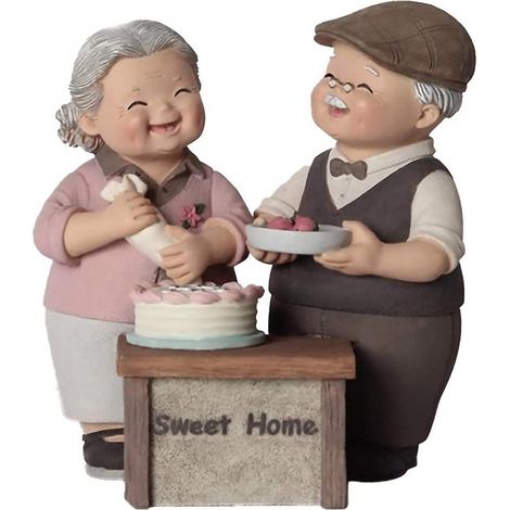 Cadeau d'anniversaire ou de mariage pour les grands-parents et les parents - Résine - Amour E