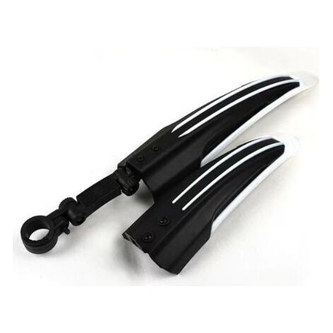 Jeu d'ailes de vélo noir/blanc compatible avec les vélos 20'' 22'' 24'' 26''