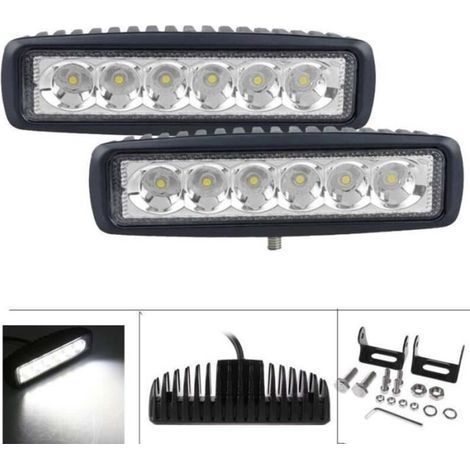 Faro a LED da 18W per auto, luce da lavoro a LED, fari per SUV e ATV (2 pezzi) (1/3)