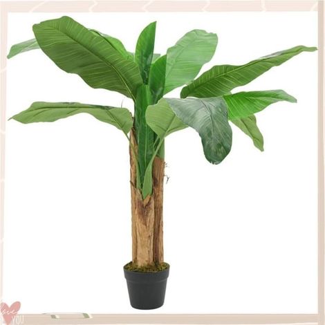 359000 Bananier artificiel 9 feuilles 120 cm vert (1/4)