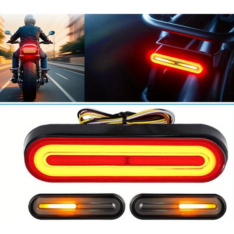 Luces diurnas LED de dos piezas para motocicleta con intermitentes izquierdo y derecho, accesorios de posventa (no requieren baterías). (1/5)