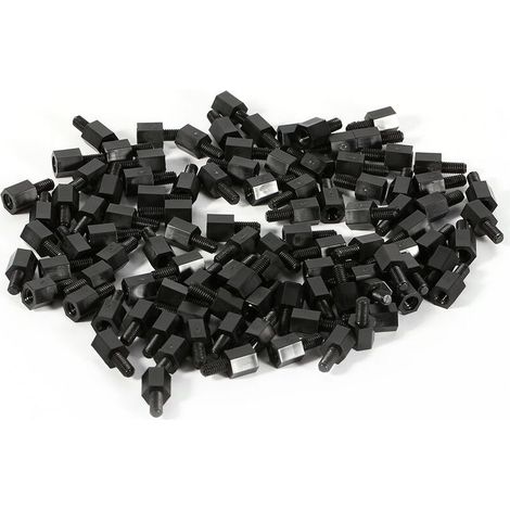 100 pcs M2 M3 M4 Plastique Nylon Hex mle Femelle Femelle Entretoise Tête Ronde Vis crou (1/5)