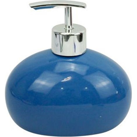 Cleafe - Dispenser Per Sapone Liquido In Ceramica Blu Dosatore Moderno Arredo Bagno 79256 - (1/2)