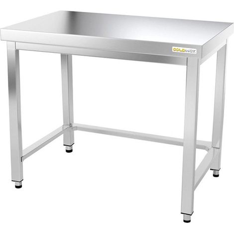 Table de travail en inox 1200 x 500 mm avec renfort PREMIUM - GOLDINOX (1/4)