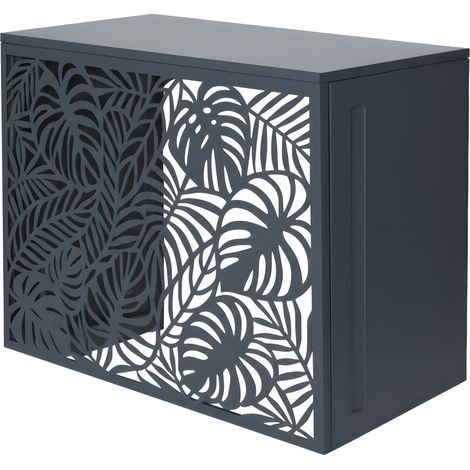 Cache climatiseur extérieur en acier galvanisé décoratif 105x90 cm Unité Anthracite