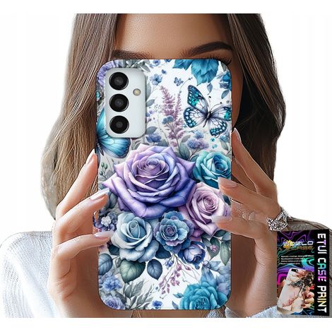 Custodia per Samsung Galaxy M23 - motivo floreale rose + vetro (1/5)
