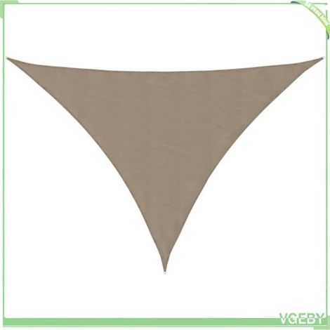 Voile de parasol triangulaire - FAFEICY - 135448 - 3x4x5 m - Tissu Oxford enduit PU anti-UV - Taupe (1/5)