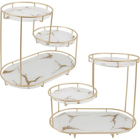 Étagère de maquillage en fer et verre, organisateur élégant et moderne, comptoir de salle de bain pour cosmétiques, parfums, soins de la peau, fond blanc. (1/5)