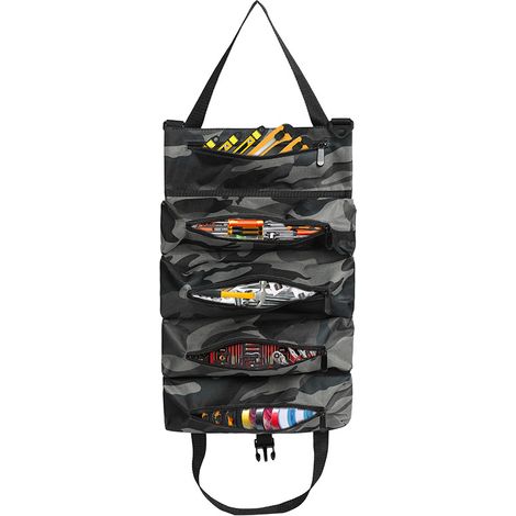 Werkzeugtasche mit Rollen, Werkzeugtasche aus Canvas für Schraubenschlüssel, Mehrzweck-Rolltasche mit 5 Reißverschlusstaschen, ideal für