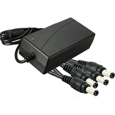 ALIMENTATORE 12V 5A X VIDEOSORVEGLIANZA TELECAMERA 4 USCITE (1/2)