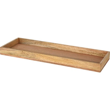 Mango Holz Kerzentablett eckig - 50 x 18 cm - Deko Servierschale Advenzkranz Kerzen Tablett massiv rechteckig