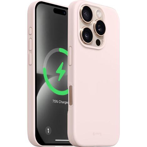 Funda magnética Crong Color Cover para iPhone 16 Pro Max MagSafe (rosa arena) (1/5)