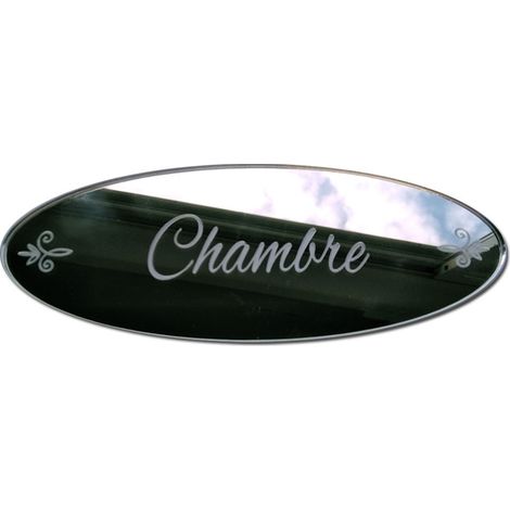 Plaque Chambre Adhésive Miroir. Plaque de Porte Style Shabby (1/5)