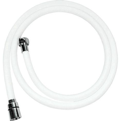 Flexible de douche en silicone de 1,5 m à angle réglable, disponible en chrome, brossé, blanc et or. (1/5)